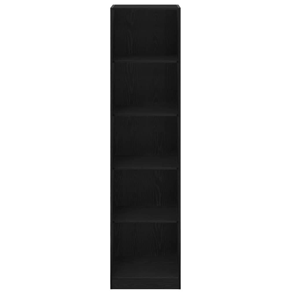 Kleiderschrank mit Regal Schwarz Eichen-Optik 50 x 50 x 200 cm
