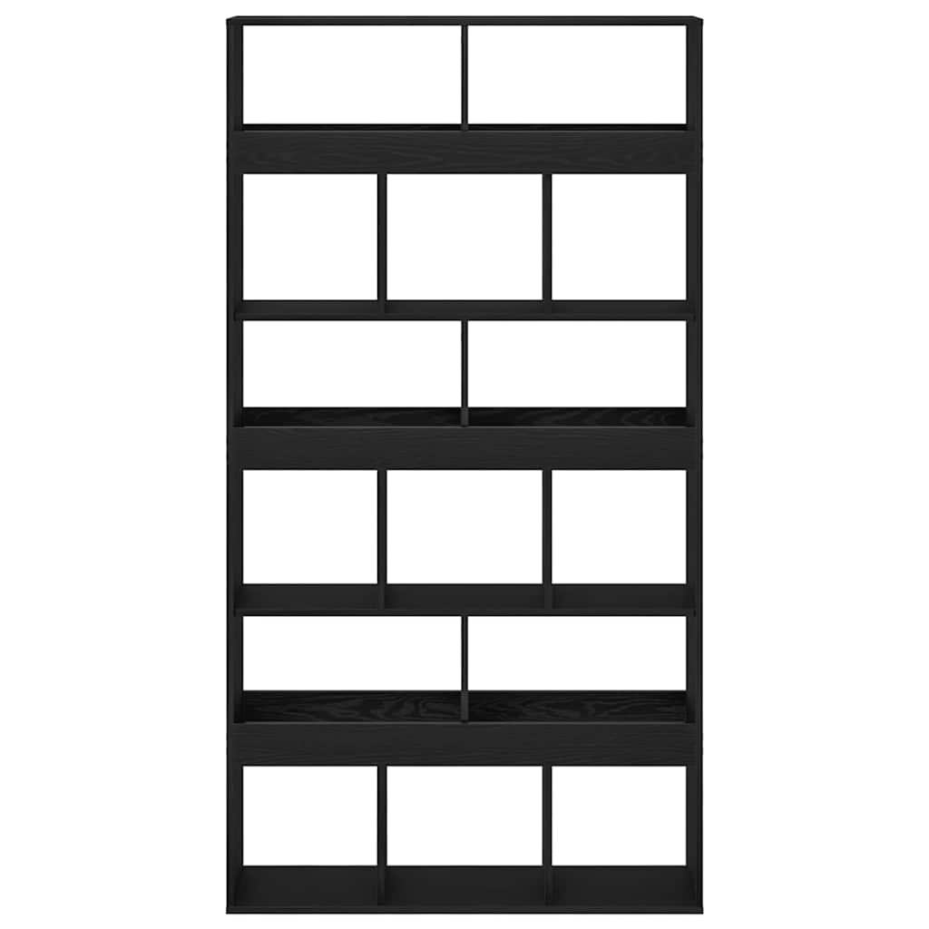 Bücherregal 2 pcs Schwarz Eichen-Optik 100 x 33 x 93.75 cm