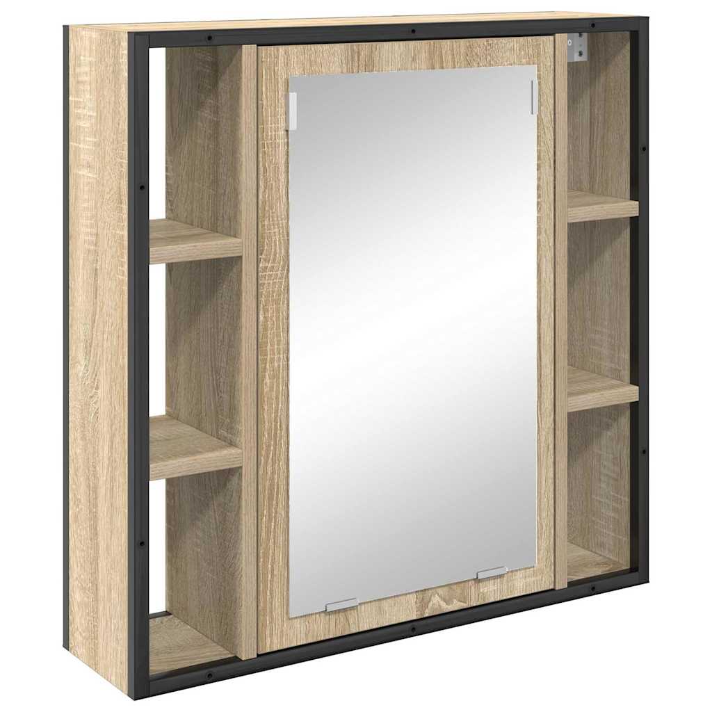 Badezimmermöbel-Set mit Regal mit Tür 2 pcs Braun Holzwerkstoff