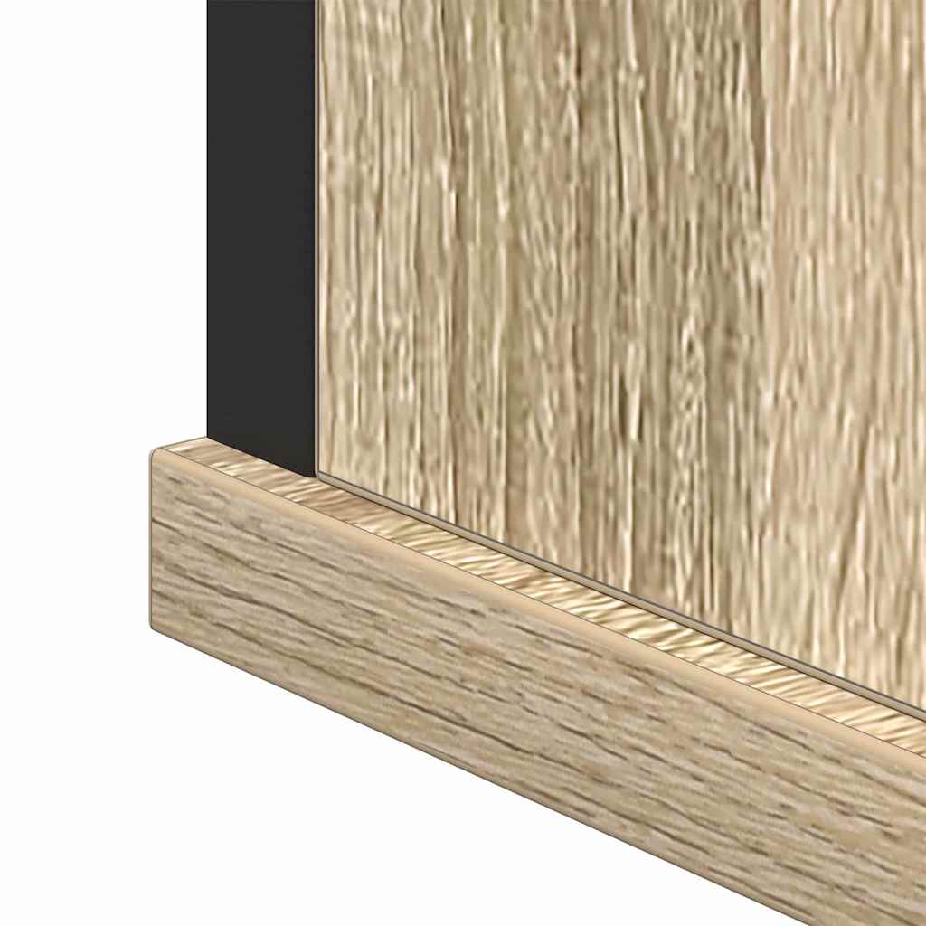 Badezimmermöbel-Set mit Regal mit Tür 2 pcs Braun Holzwerkstoff