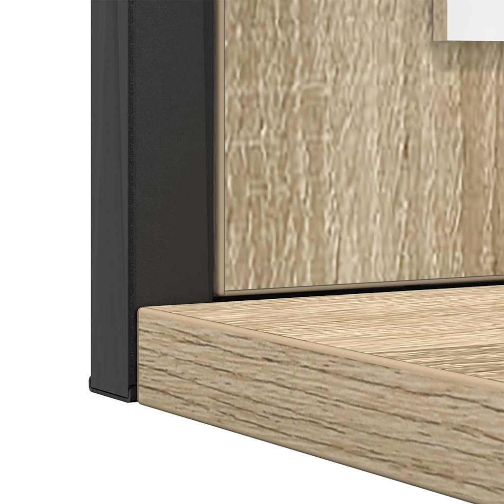 Badezimmermöbel-Set mit Regal mit Tür 3 pcs Braun Holzwerkstoff
