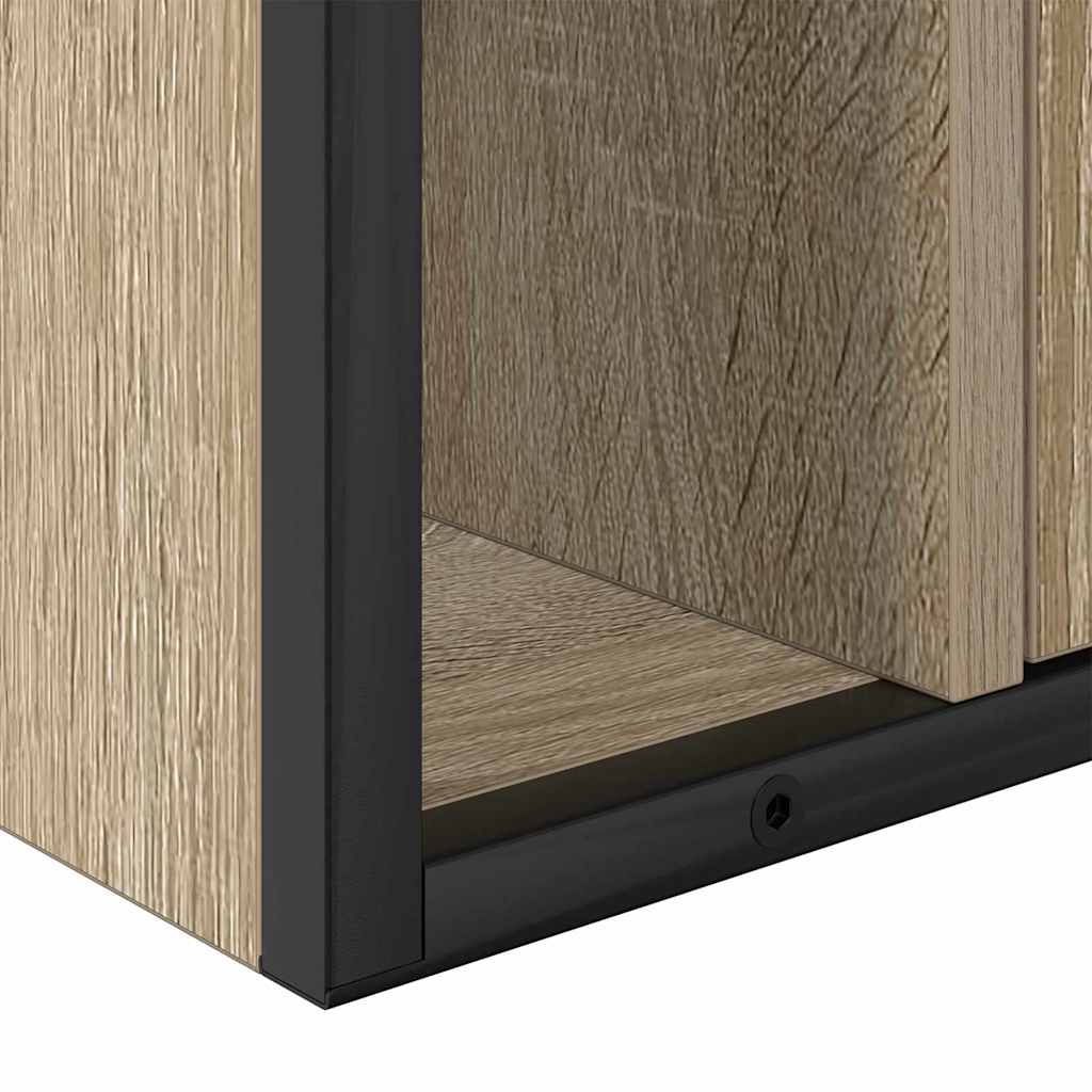 Badezimmermöbel-Set mit Regal mit Tür 3 pcs Braun Holzwerkstoff