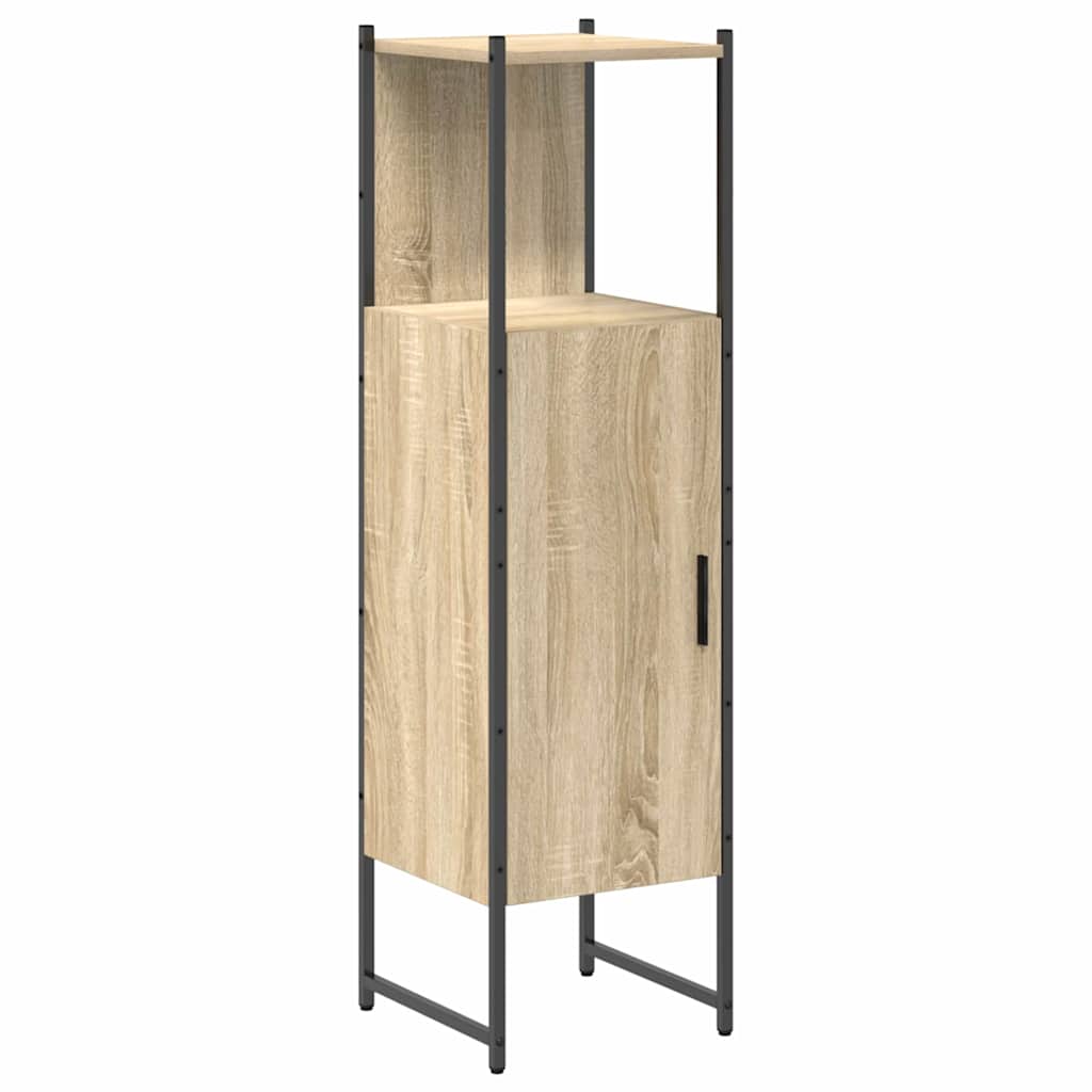 Badezimmermöbel-Set mit Regal mit Tür 3 pcs Braun Holzwerkstoff