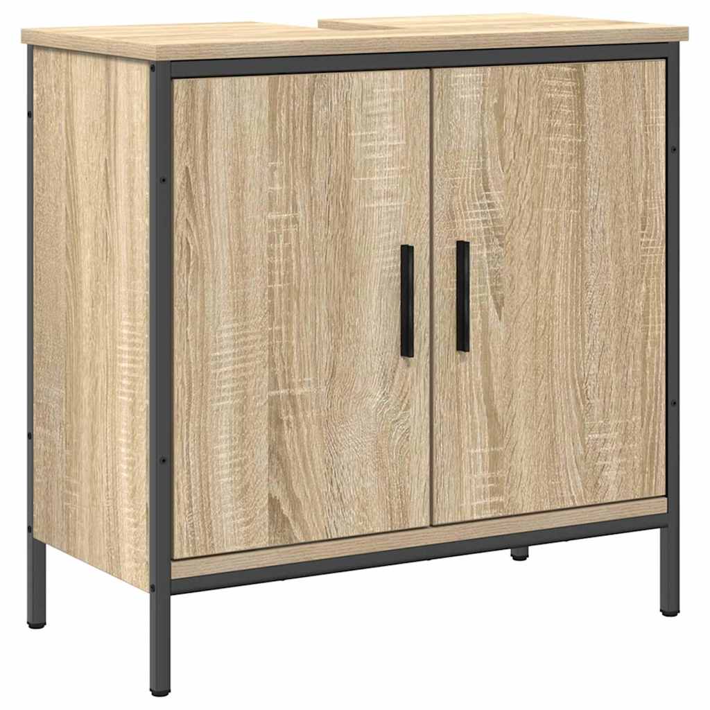 Badezimmermöbel-Set mit Regal mit Tür 3 pcs Braun Holzwerkstoff