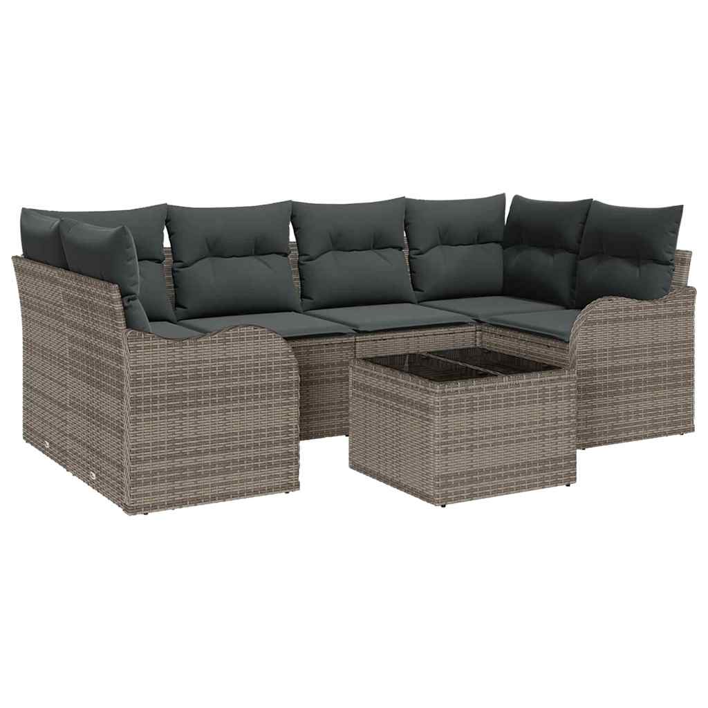 Gartensofa-set Grau 55 x 55 x 37 cm Poly-Rattan