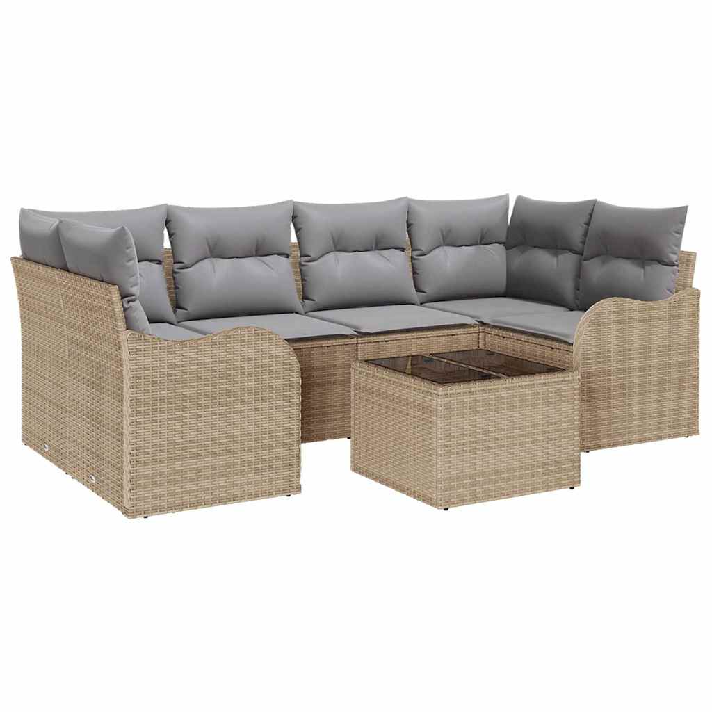 Gartensofa-set Beige 55 x 55 x 37 cm Poly-Rattan