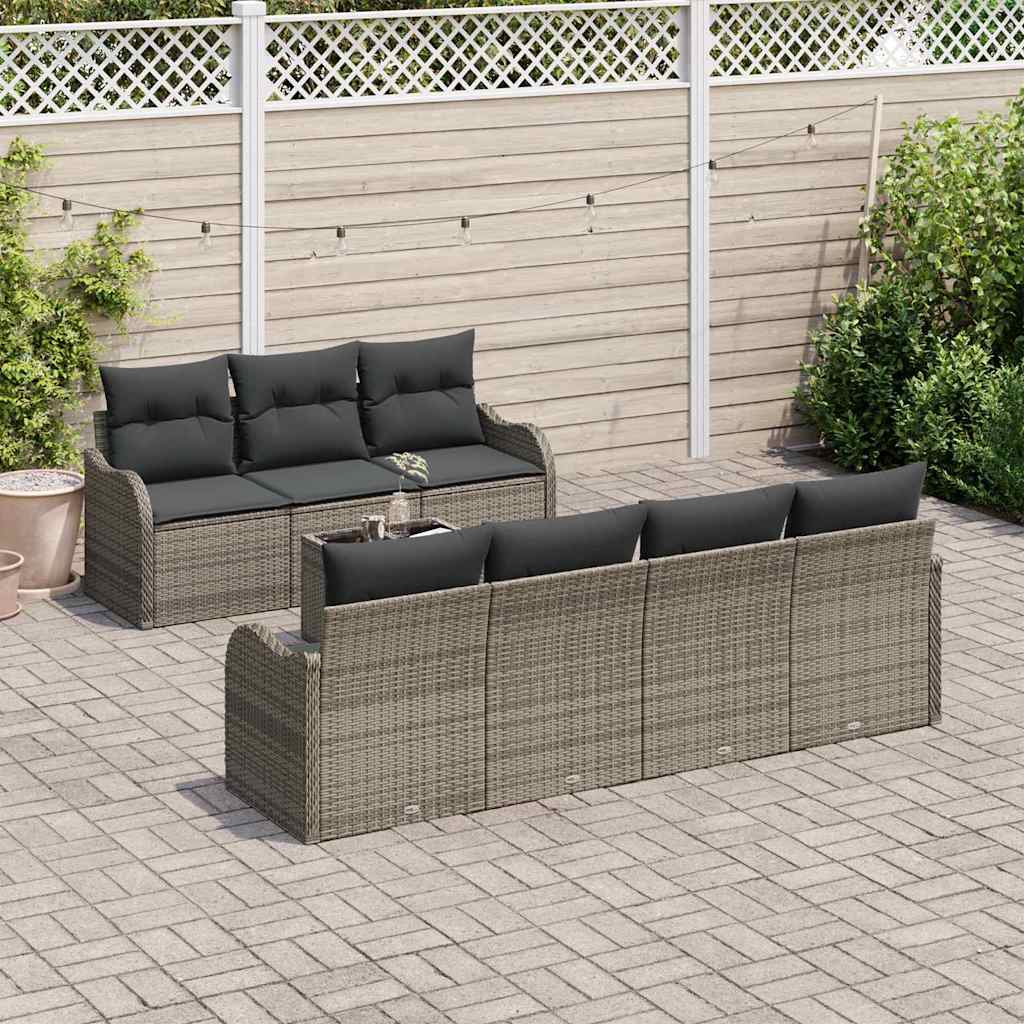 Gartensofa-set Grau 55 x 55 x 37 cm Poly-Rattan