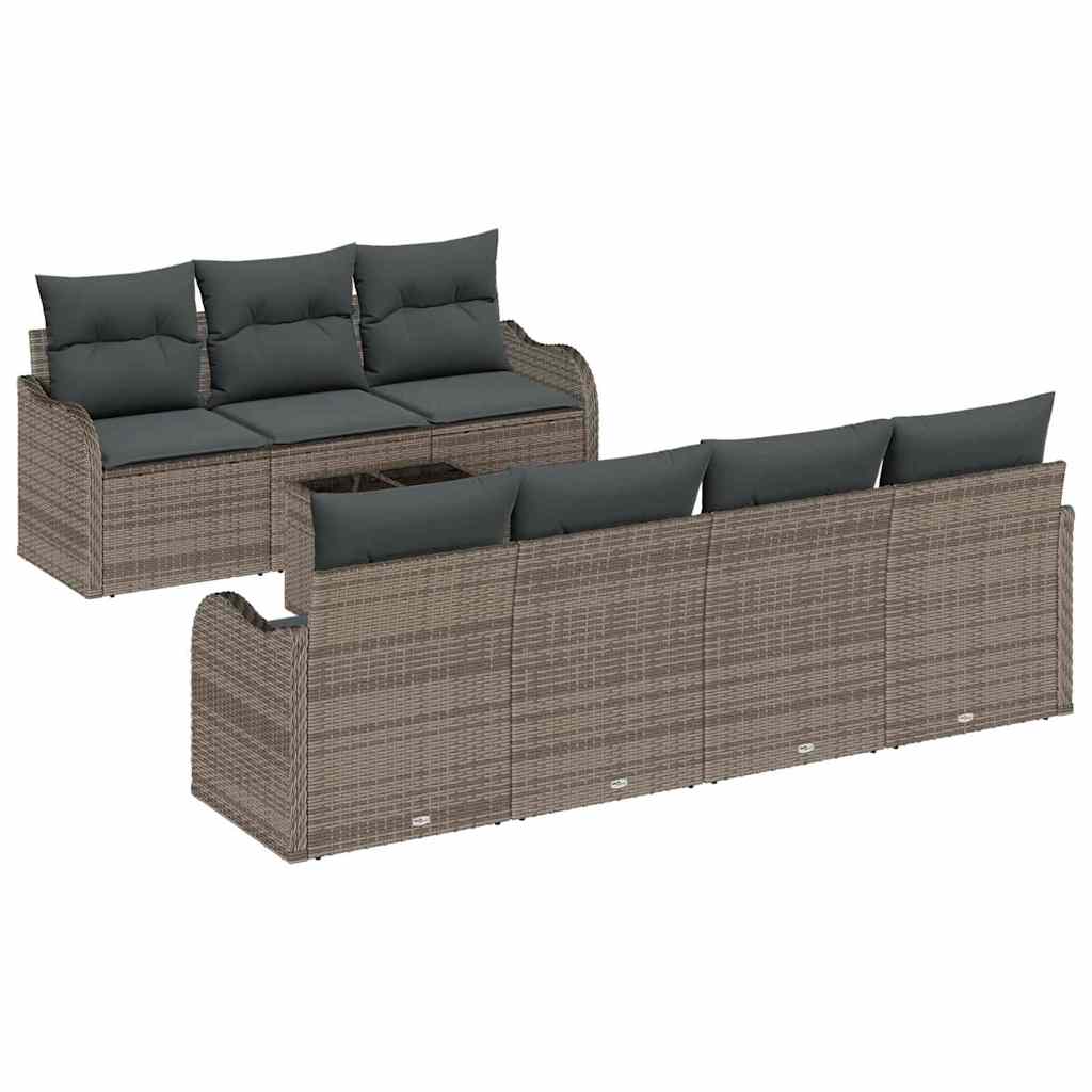Gartensofa-set Grau 55 x 55 x 37 cm Poly-Rattan