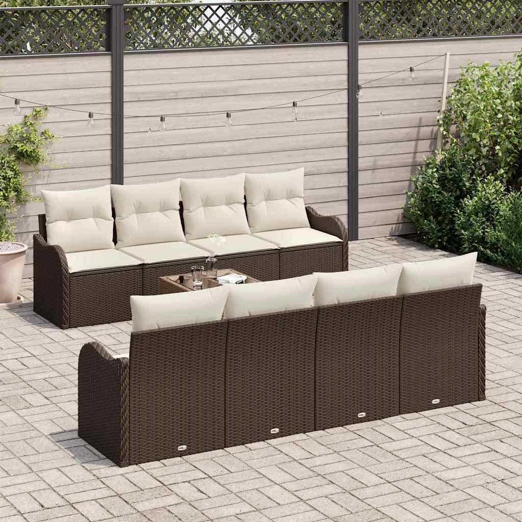 Gartensofa-set Braun 55 x 55 x 37 cm Poly-Rattan