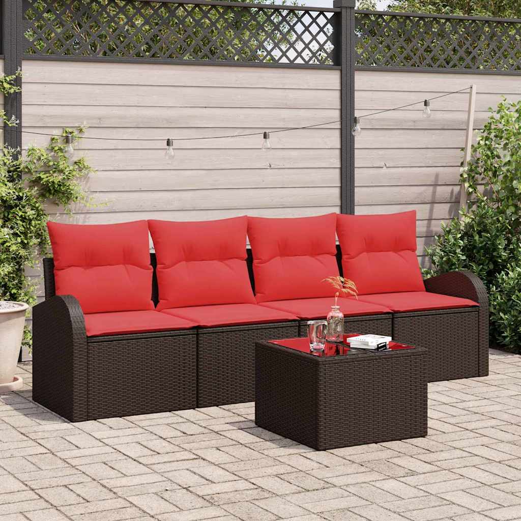 Gartensofa-set Braun 55 x 55 x 37 cm Poly-Rattan