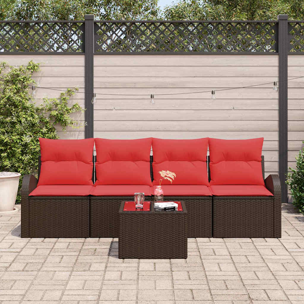 Gartensofa-set Braun 55 x 55 x 37 cm Poly-Rattan