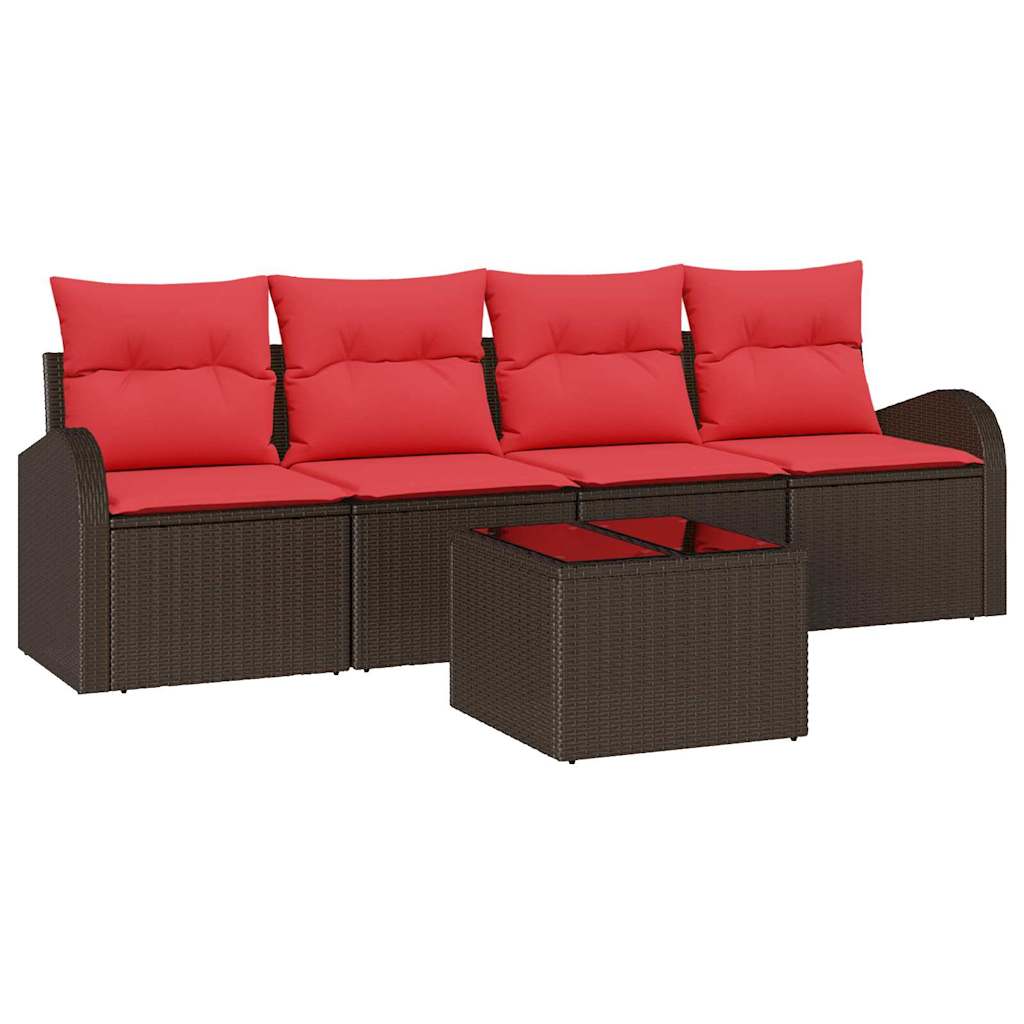 Gartensofa-set Braun 55 x 55 x 37 cm Poly-Rattan