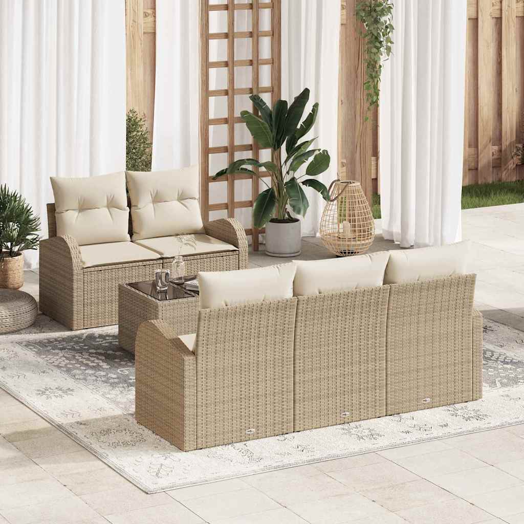 Gartensofa-set Beige 55 x 55 x 37 cm Poly-Rattan