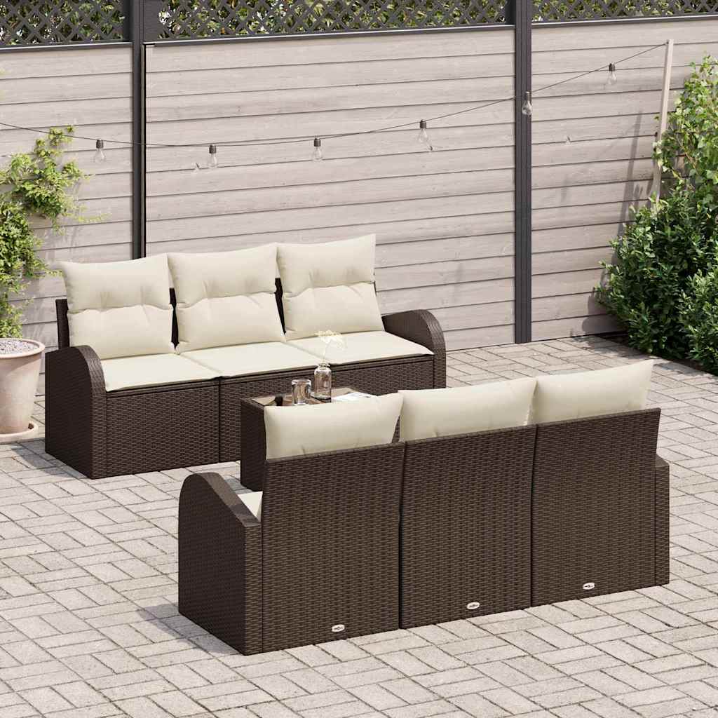 Gartensofa-set Braun 55 x 55 x 37 cm Poly-Rattan