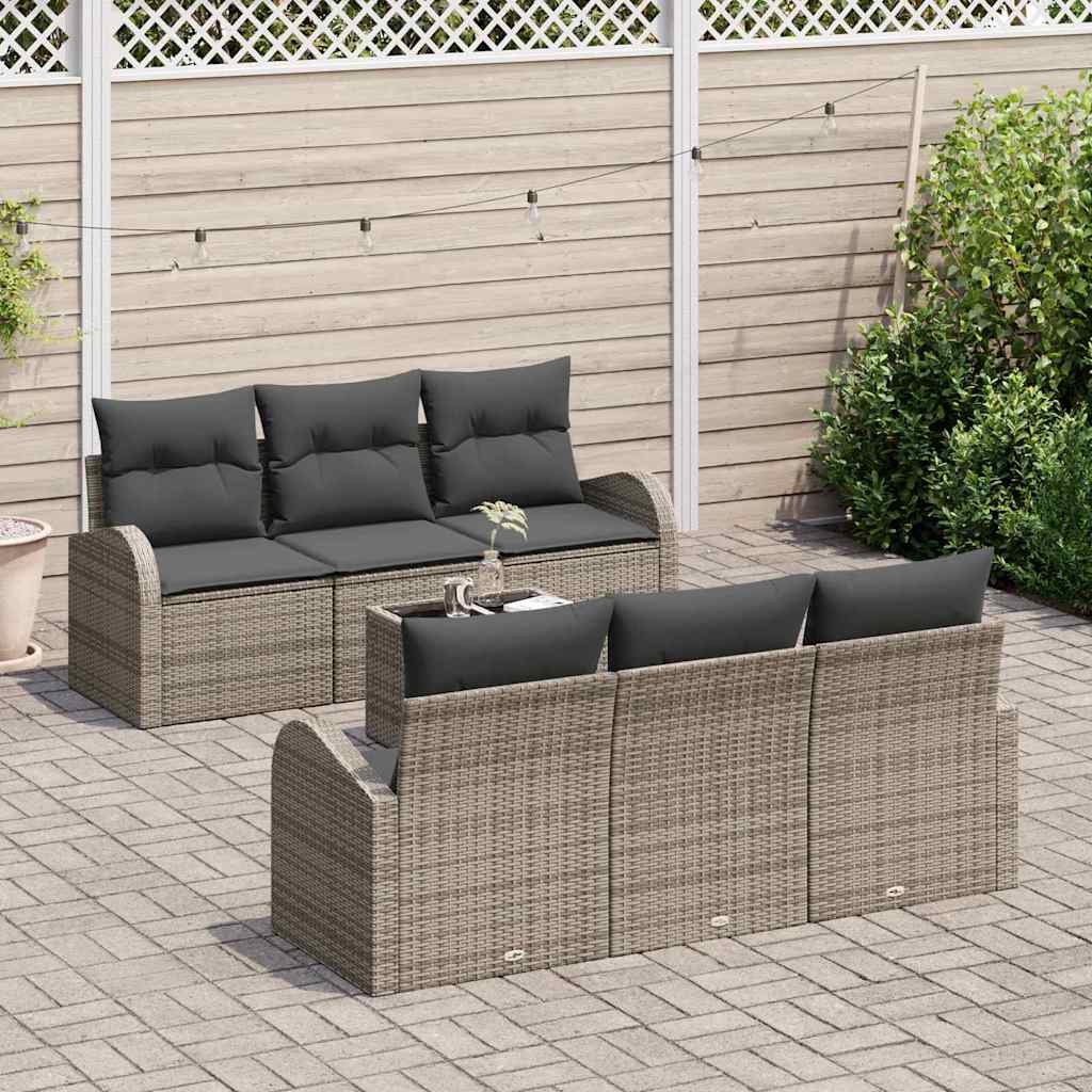 Gartensofa-set Grau 55 x 55 x 37 cm Poly-Rattan