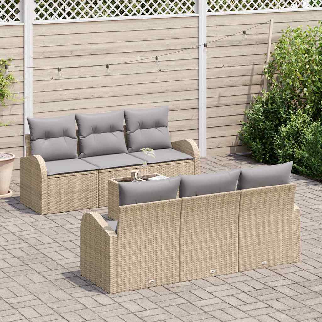 Gartensofa-set Beige 55 x 55 x 37 cm Poly-Rattan