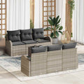 Gartensofa-set Hellgrau 55 x 55 x 37 cm Poly-Rattan