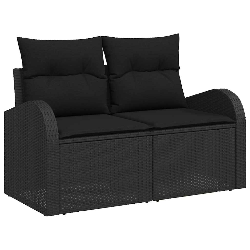 Gartensofa-set Schwarz 55 x 55 x 37 cm Poly-Rattan