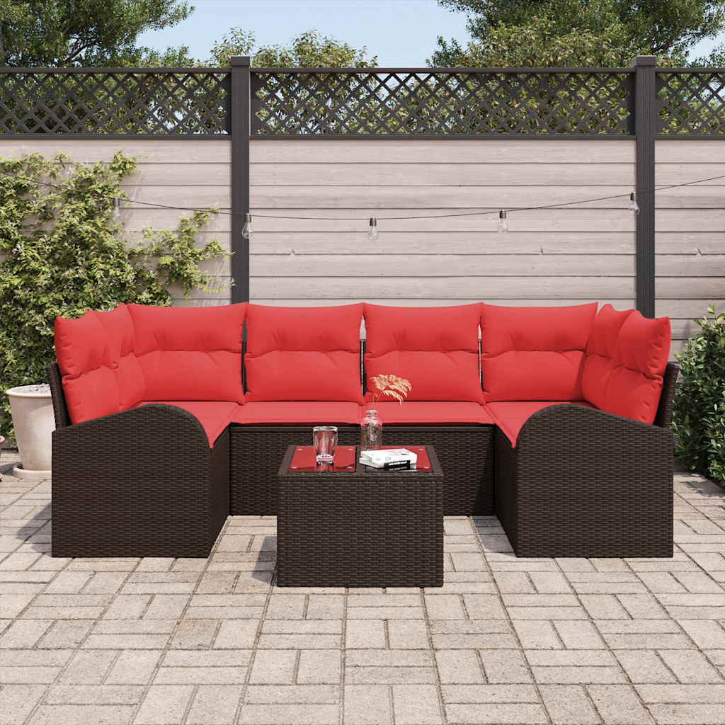 Gartensofa-set Braun 55 x 55 x 37 cm Poly-Rattan