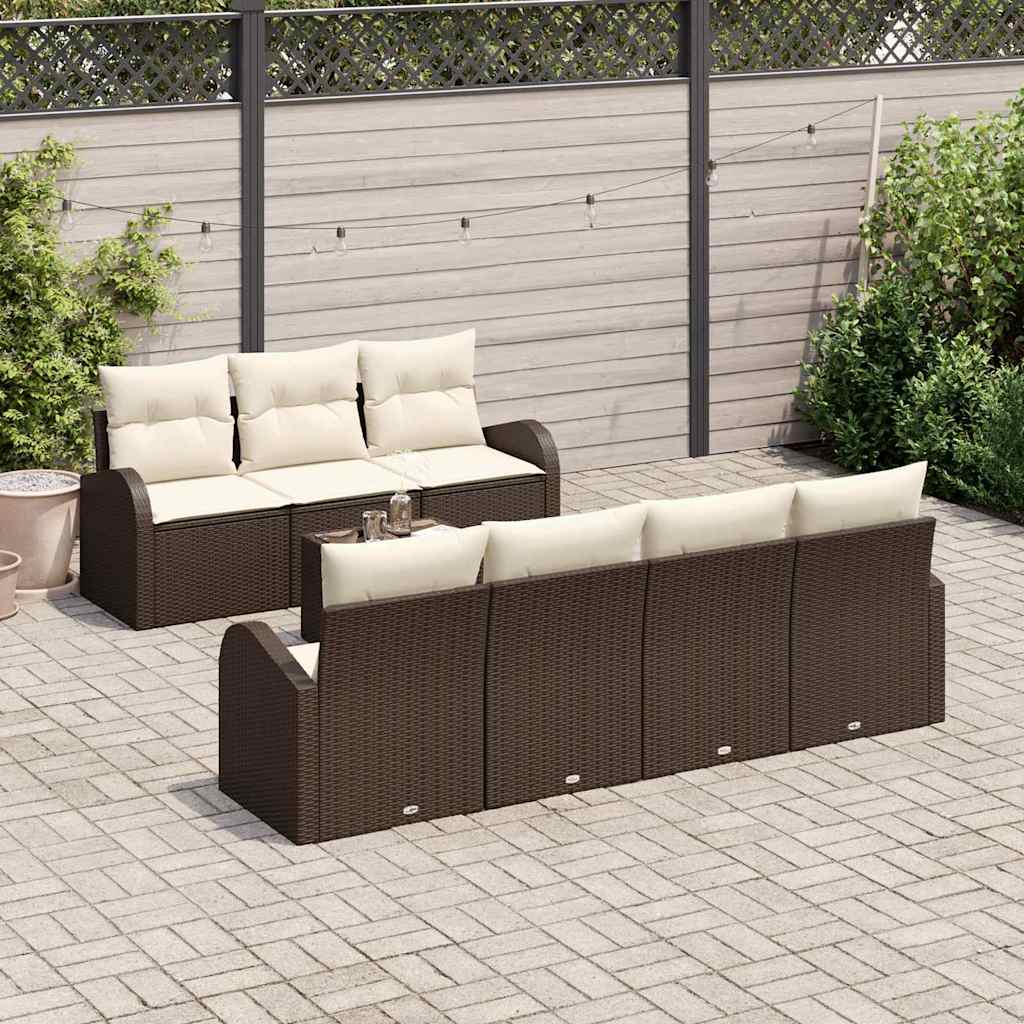 Gartensofa-set Braun 55 x 55 x 37 cm Poly-Rattan