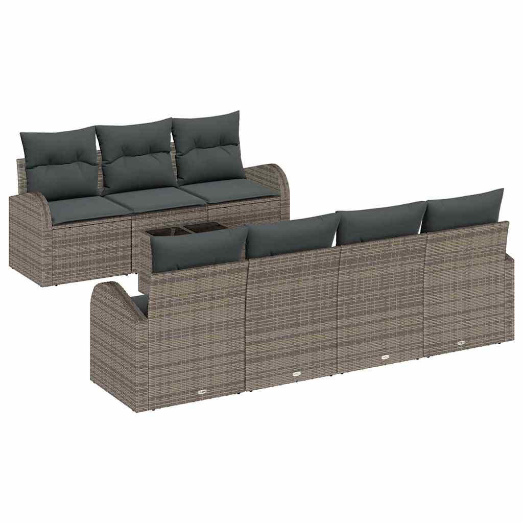Gartensofa-set Grau 55 x 55 x 37 cm Poly-Rattan