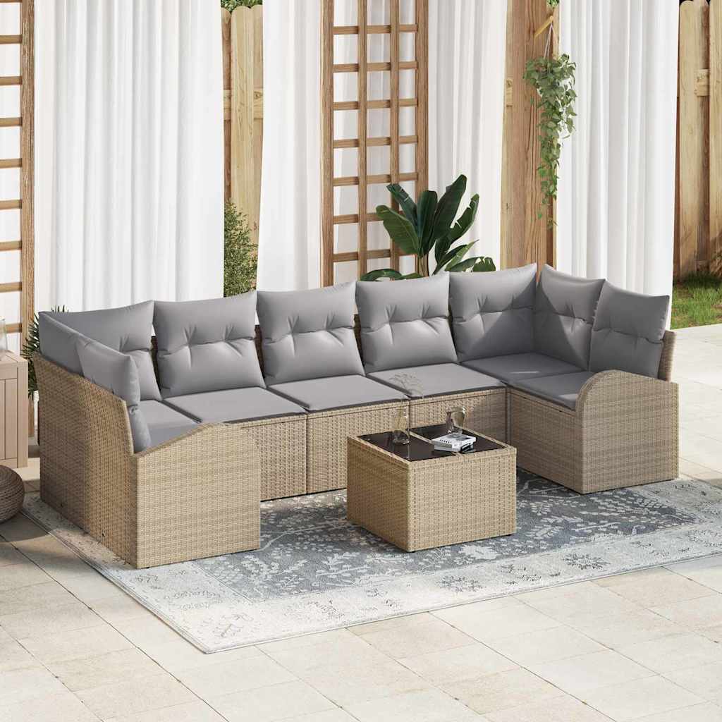 Gartensofa-set Beige 55 x 55 x 37 cm Poly-Rattan