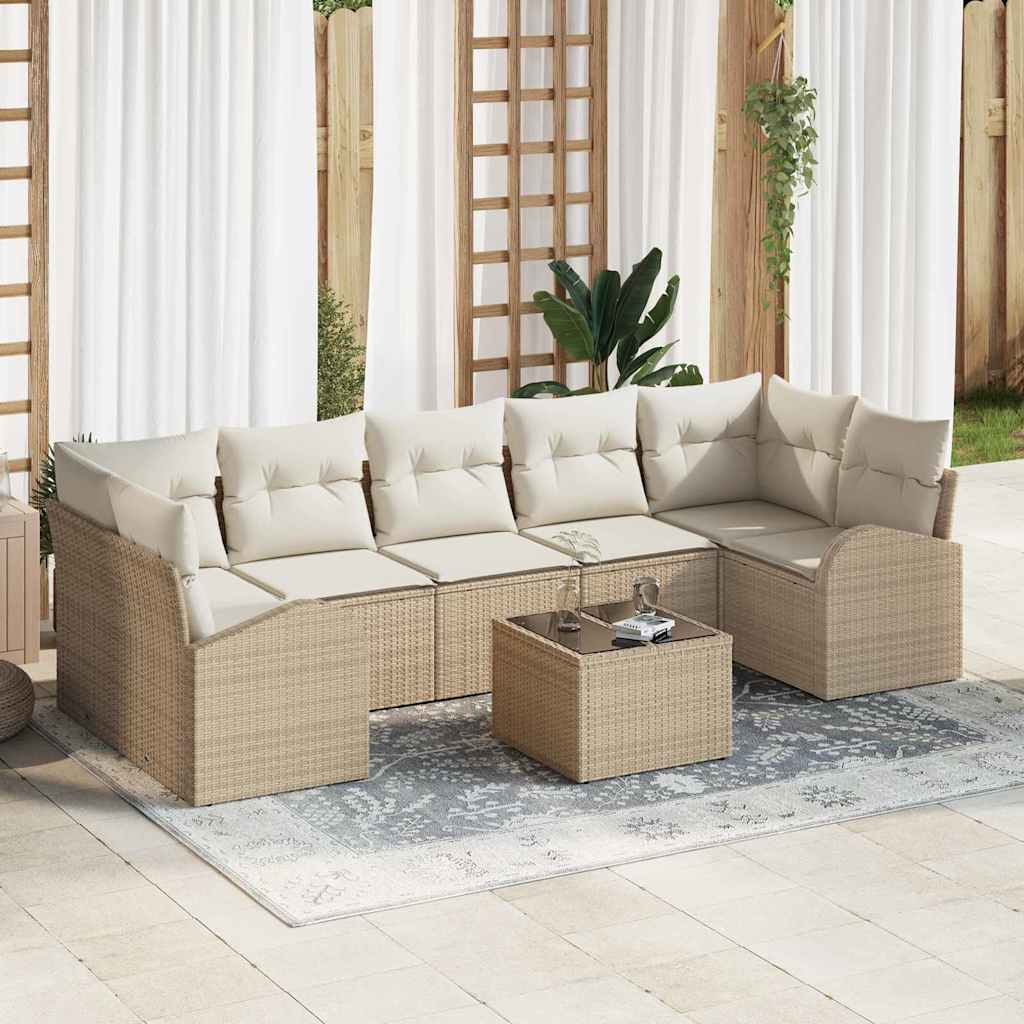Gartensofa-set Beige 55 x 55 x 37 cm Poly-Rattan
