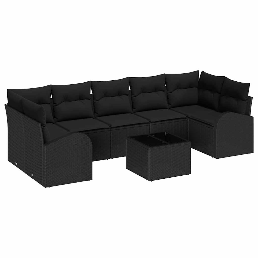 Gartensofa-set Schwarz 55 x 55 x 37 cm Poly-Rattan