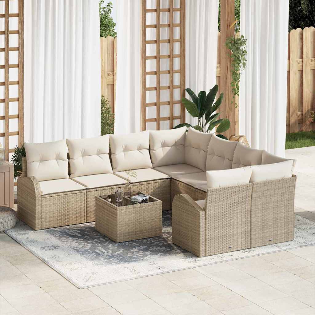 Gartensofa-set Beige 55 x 55 x 37 cm Poly-Rattan