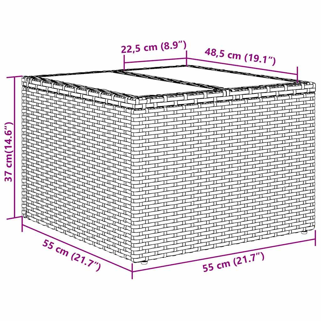 Sofa Set mit Kissen 5 pcs Braun und Creme Poly Rattan