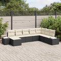 Gartensofa-set mit Kissen 8 pcs Poly-Rattan