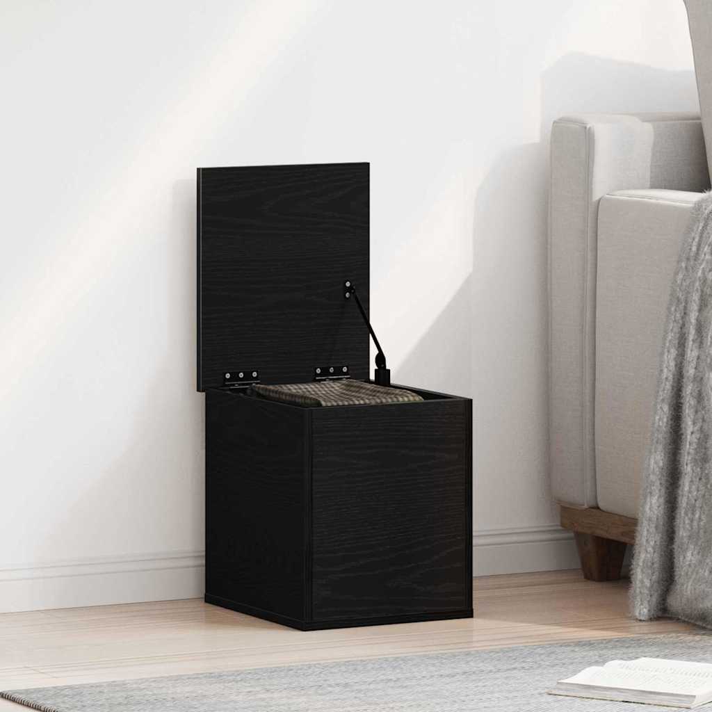 Aufbewahrungsbox Schwarz Eichen-Optik 30 x 35 x 35 cm