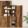 Bücherregal mit Schubladen Altholz 30 x 42,4 x 185,2 cm