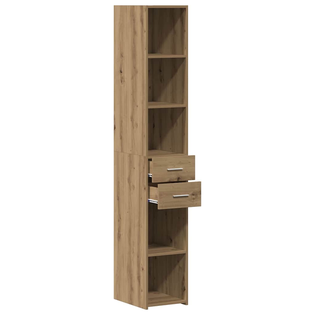 Bücherregal mit Schubladen Artisan-Eiche 30 x 42,4 x 185,2 cm