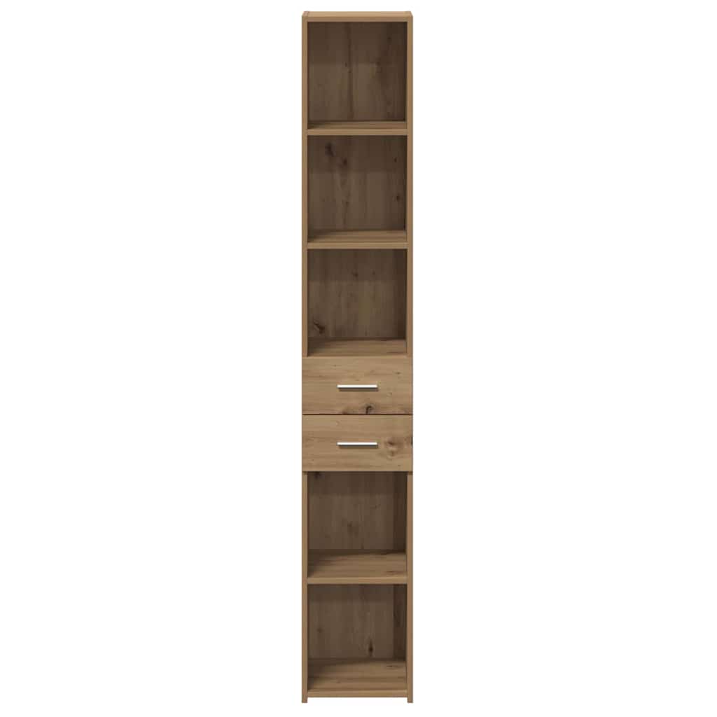 Bücherregal mit Schubladen Artisan-Eiche 30 x 42,4 x 185,2 cm