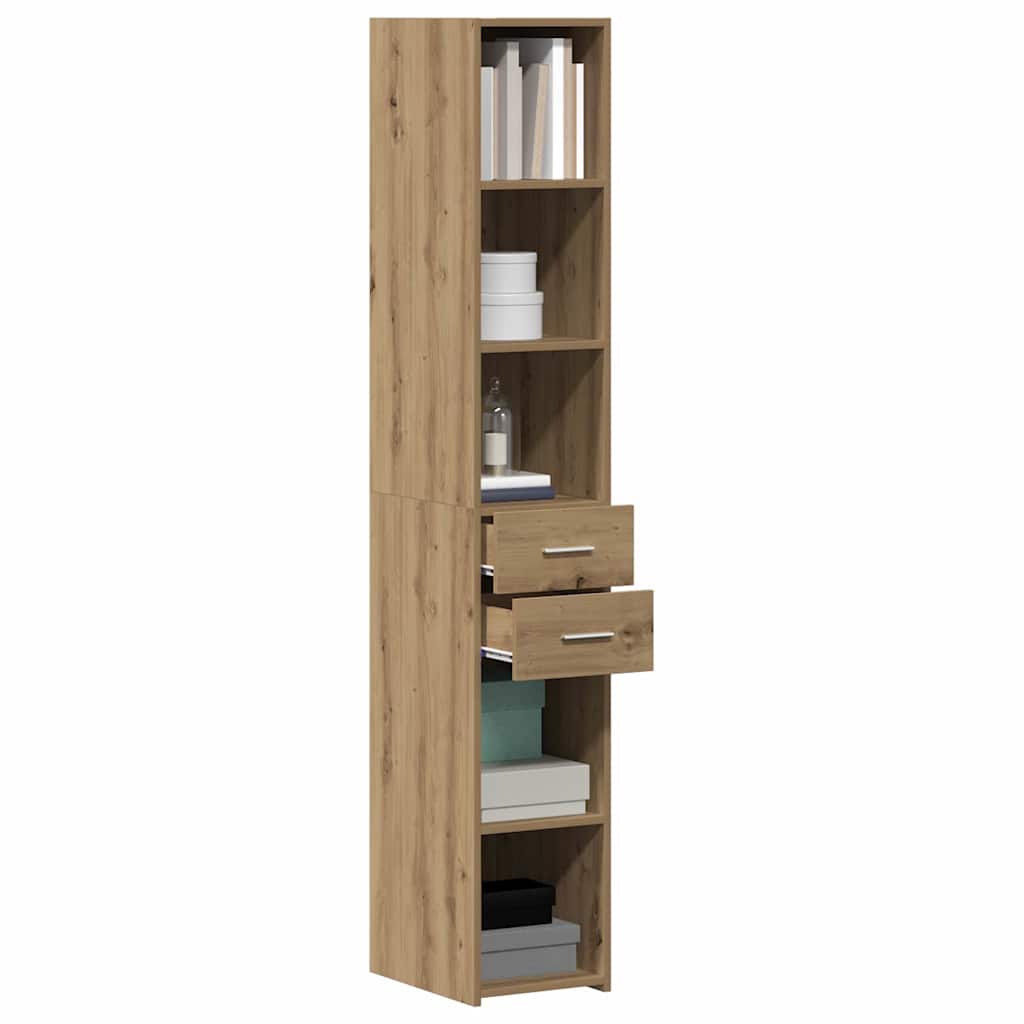 Bücherregal mit Schubladen Artisan-Eiche 30 x 42,4 x 185,2 cm