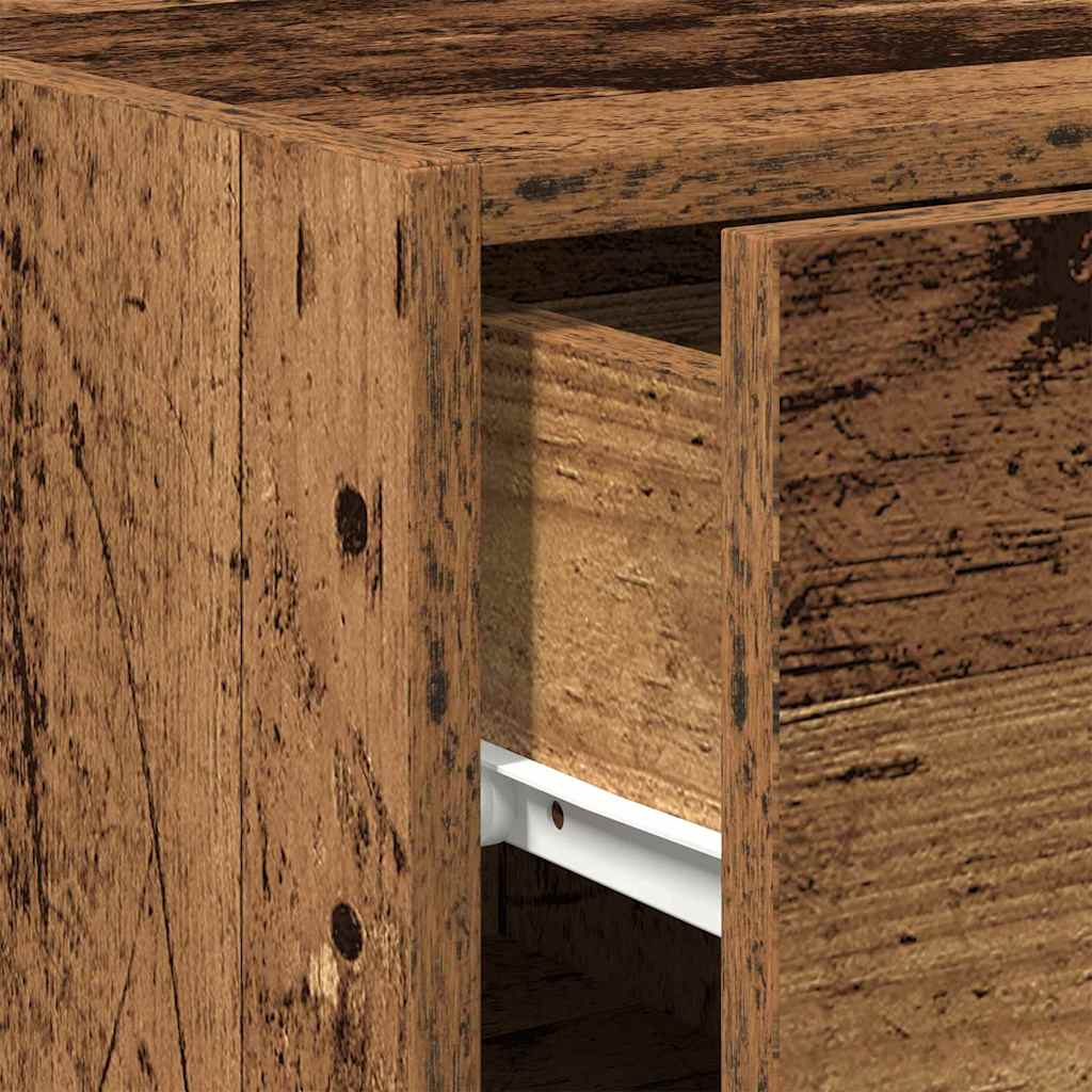 Sideboard mit Schubladen Altholz 30 x 42,5 x 93 cm