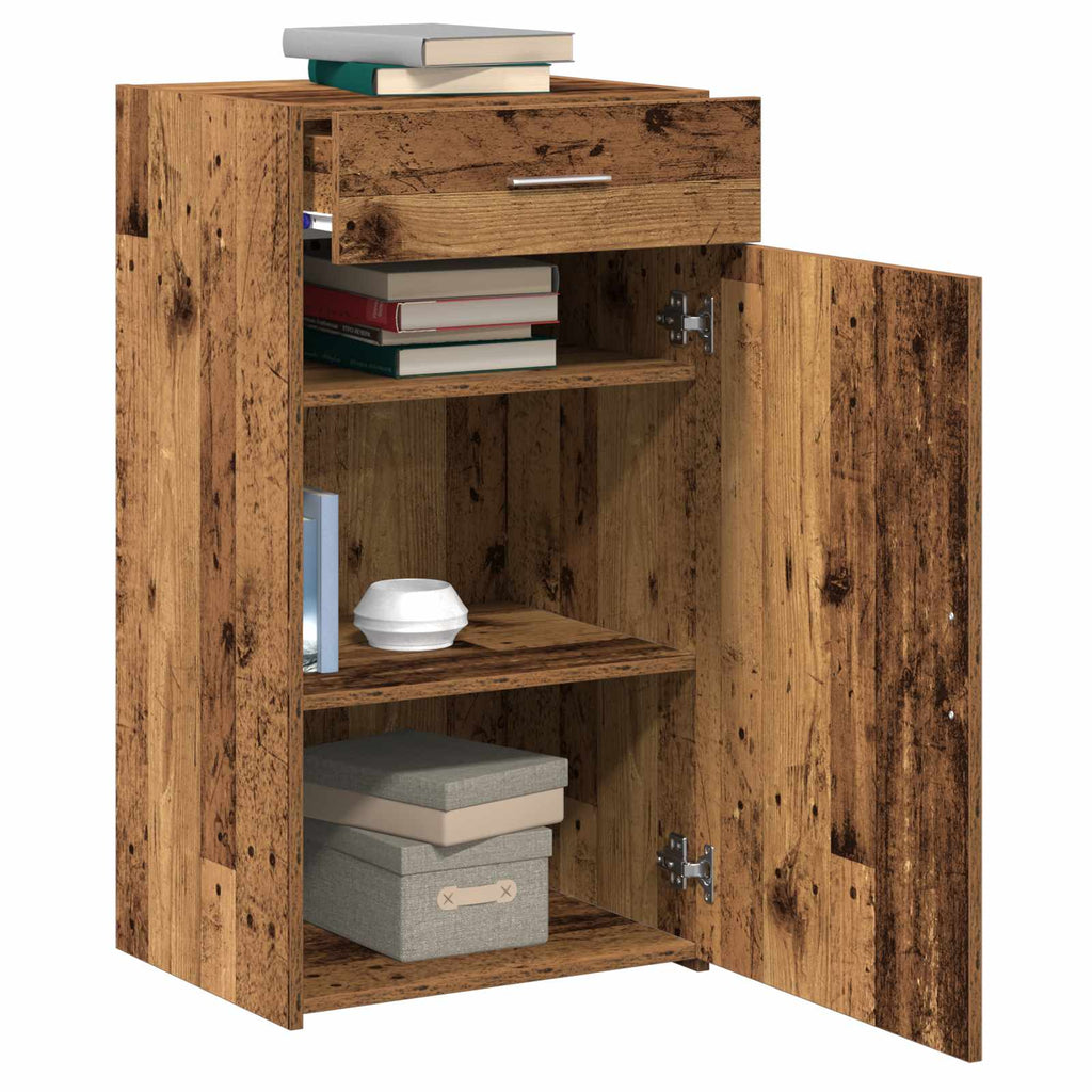 Sideboard mit Schubladen Altholz 50 x 42,5 x 93 cm