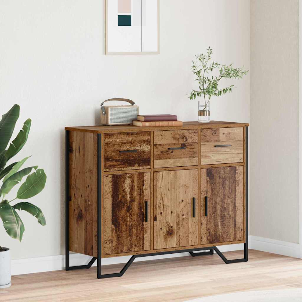 Sideboard mit Schubladen Altholz 97 x 32,5 x 74,5 cm