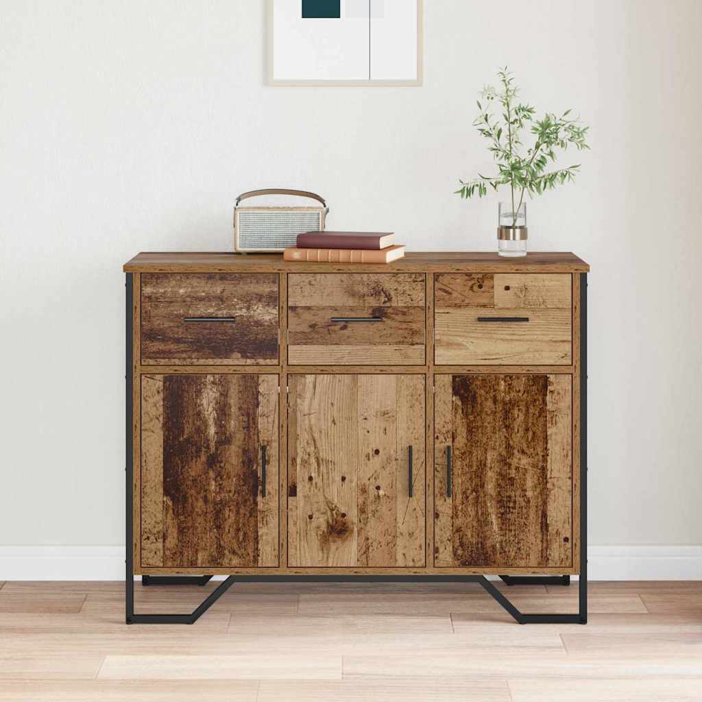 Sideboard mit Schubladen Altholz 97 x 32,5 x 74,5 cm