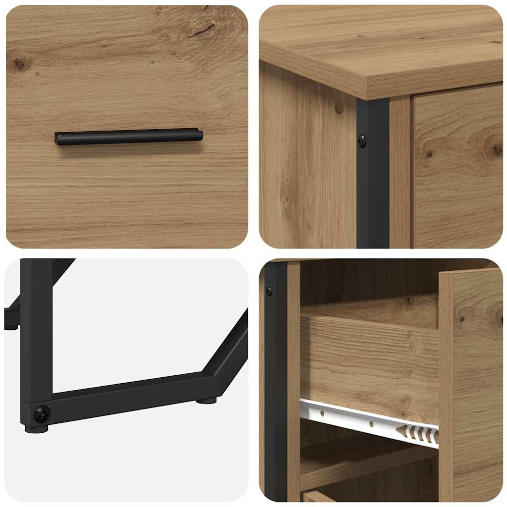 Sideboard mit Schubladen Artisan-Eiche 97 x 32,5 x 74,5 cm