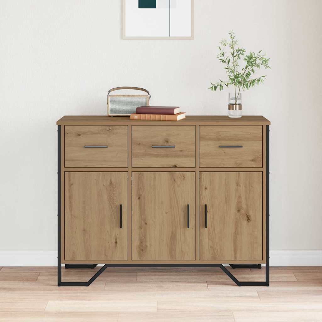 Sideboard mit Schubladen Artisan-Eiche 97 x 32,5 x 74,5 cm