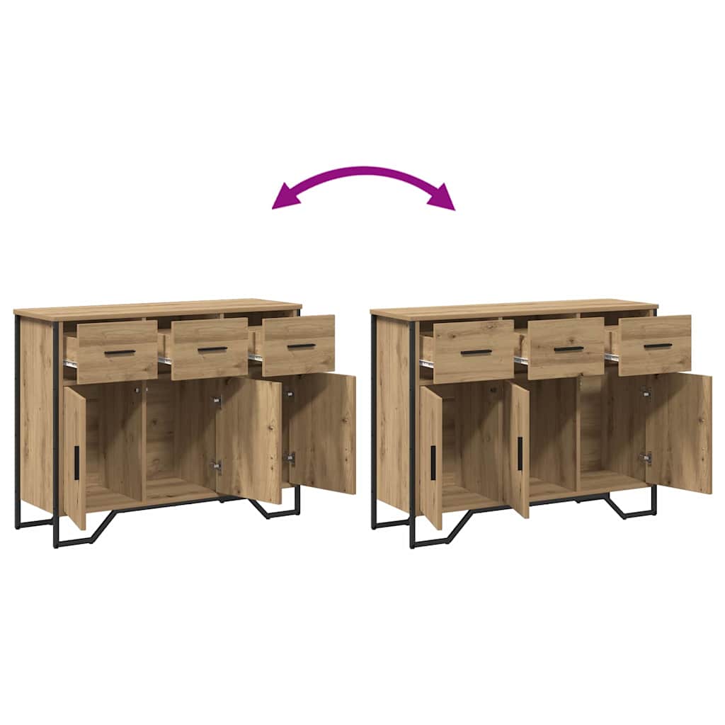 Sideboard mit Schubladen Artisan-Eiche 97 x 32,5 x 74,5 cm