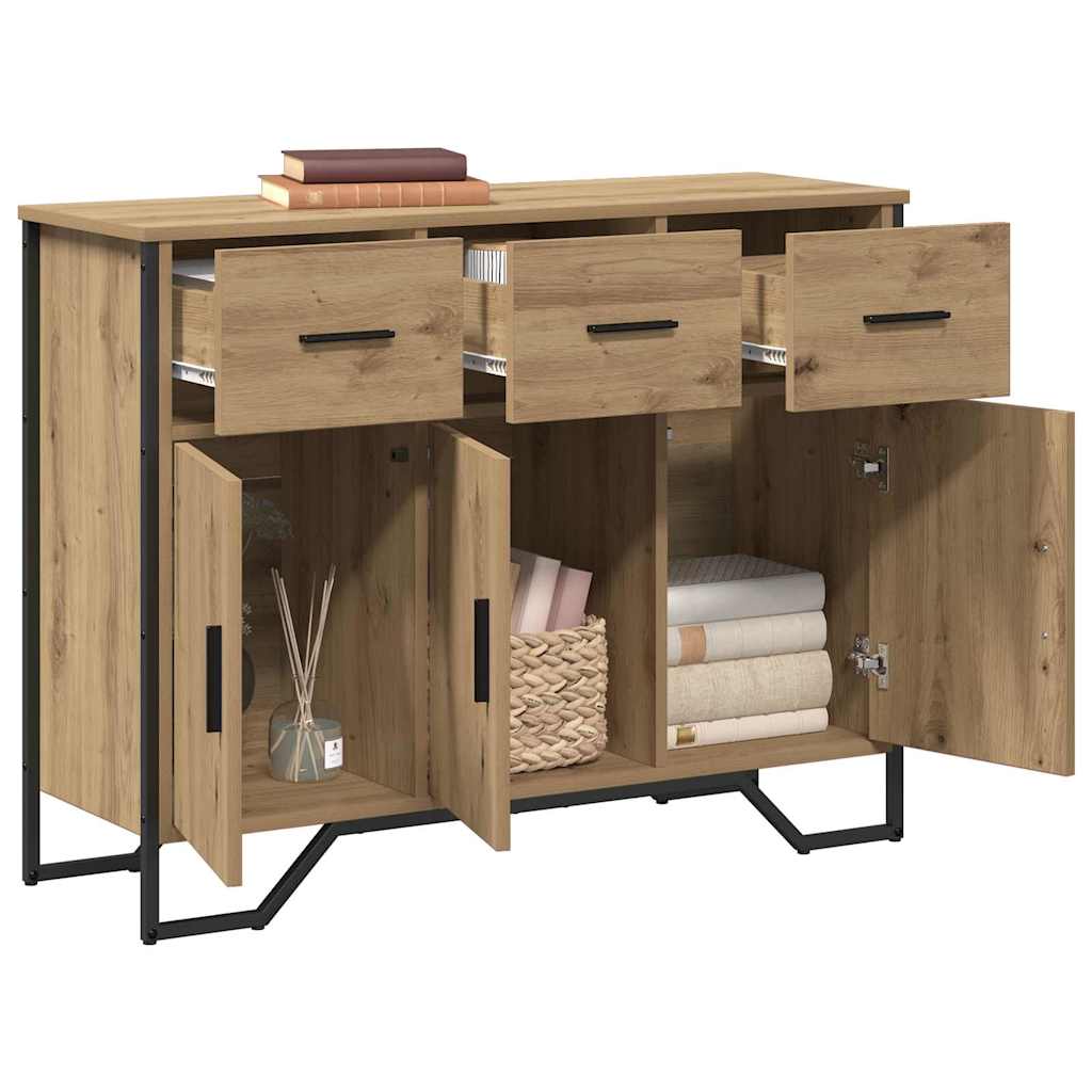 Sideboard mit Schubladen Artisan-Eiche 97 x 32,5 x 74,5 cm