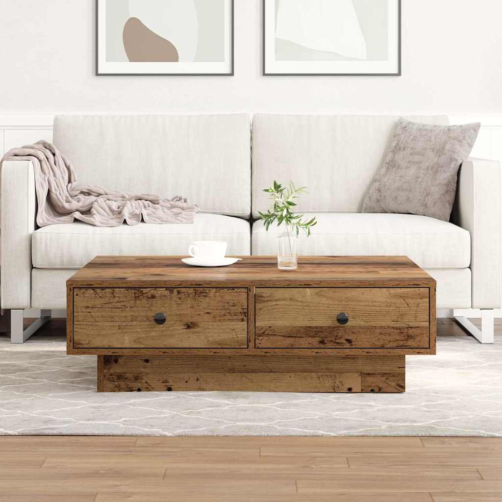 Couchtisch Altholz 90 x 90 x 28 cm Holzwerkstoff