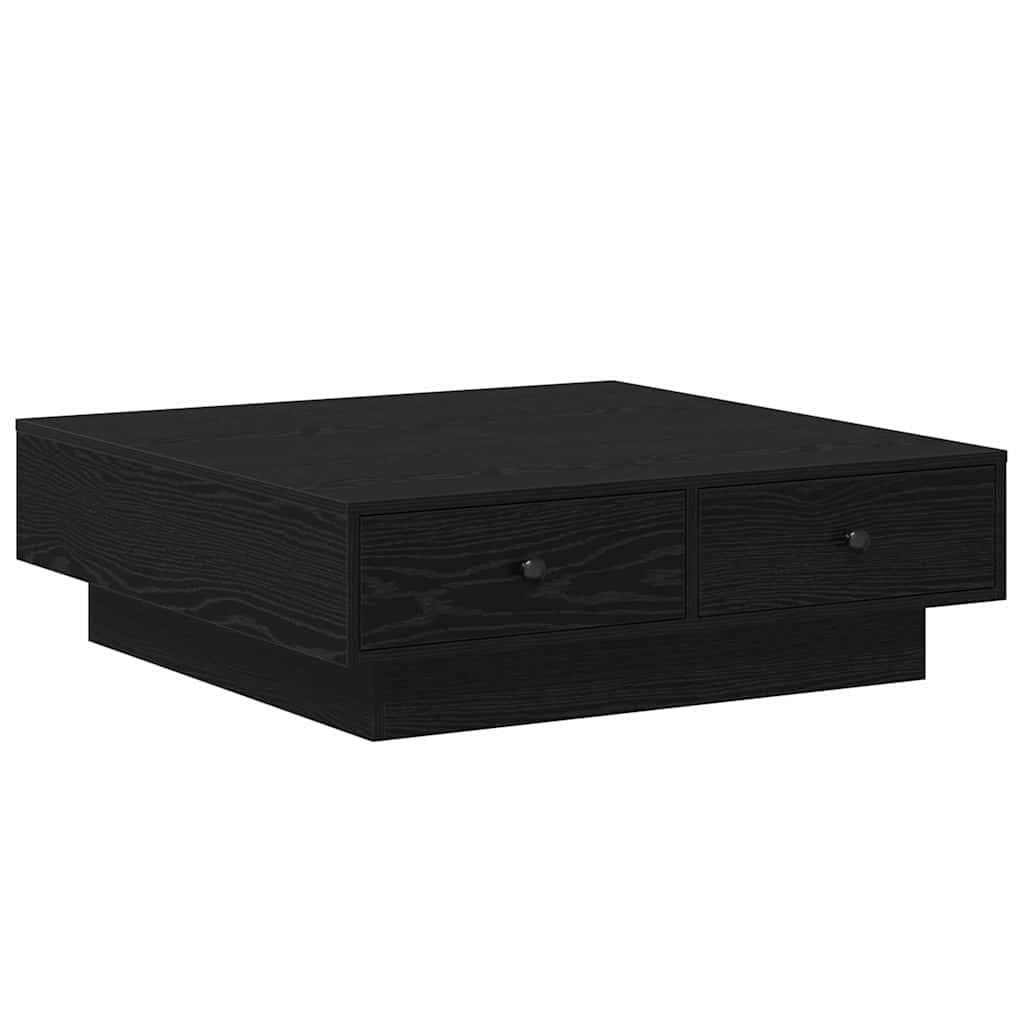 Couchtisch Schwarz Eichen-Optik 90 x 90 x 28 cm Holzwerkstoff