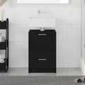 Badezimmerschrank mit Tür Schwarz Eichen-Optik 40 x 37 x 59 cm