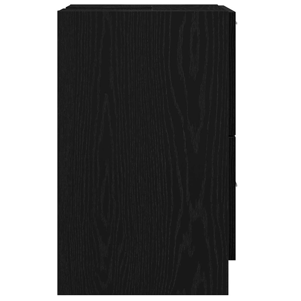 Badezimmerschrank mit Tür Schwarz Eichen-Optik 40 x 37 x 59 cm