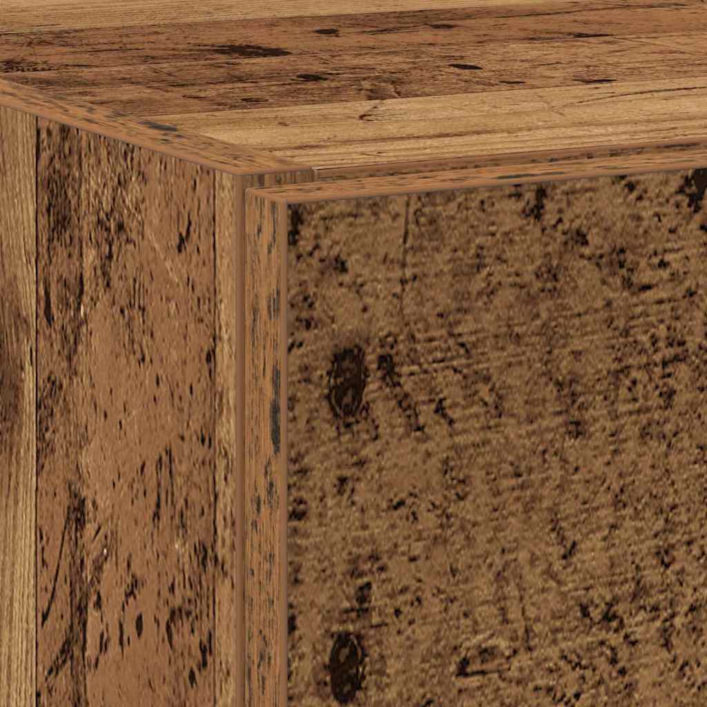 Badezimmerschrank mit Tür Altholz 59 x 37 x 59 cm Holzwerkstoff