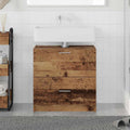 Badezimmerschrank mit Tür Altholz 59 x 37 x 59 cm Holzwerkstoff